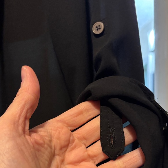 LOFT Black Button Down Shirt - Picture 7 of 8